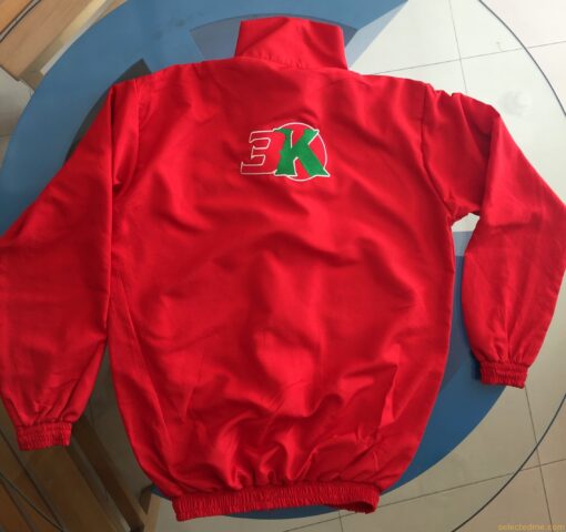 Micro Fiber Winter Jacket Backside with Embroidery Red color in Dubai UAE