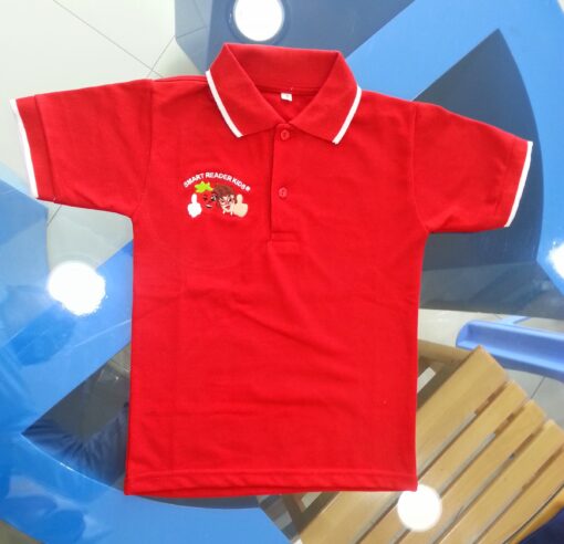 Kindergarten School Polo Shirts uniform with school name and logo embroidery
