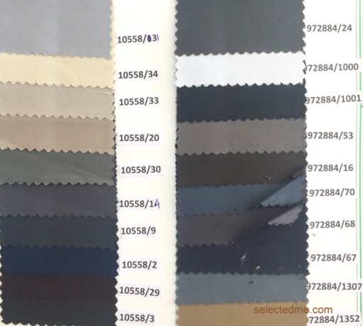 Pv gabardine Suiting for Trouser suits jackets coverall - colours chart