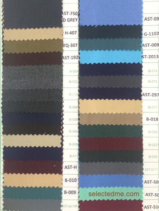 Poly viscose plain weave colours for pant cargo trouser