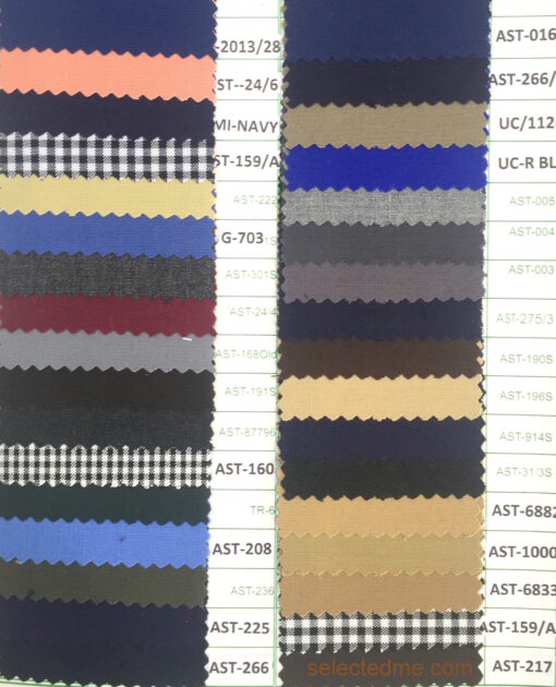 Poly viscose plain weave colours for pant cargo trouser apron