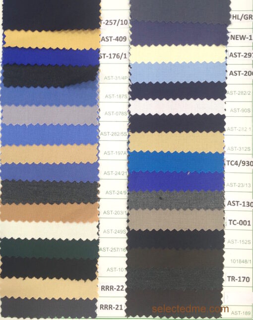 Poly viscose plain weave colours guide for pant cargo trouser doctor coat