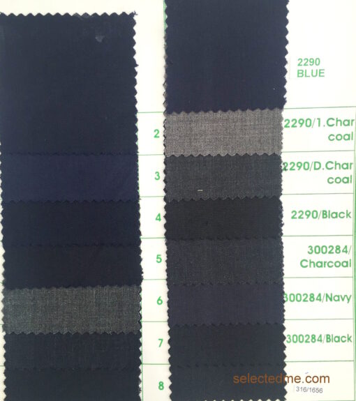 Poly wool suiting fabric colors for suit jacket trouser color card