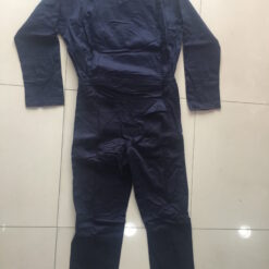 Branded coveralls over all backside view - Navy blue