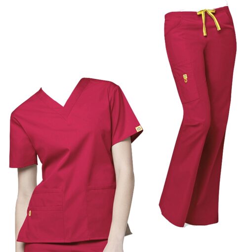 Nurse scrubs suit in Dubai UAE with logo supplier for cheaper price for Men and Women medical uniform scrubs