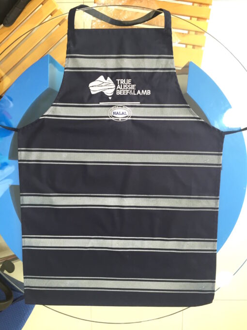 Printed Aprons with Embroidery logo design on it