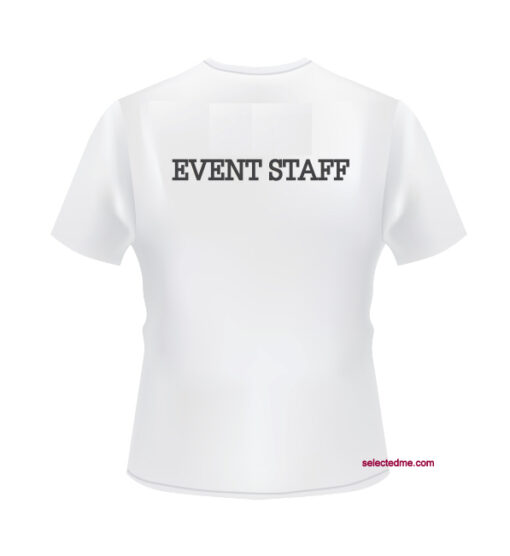 Event Staff Round Neck T-shirt printed on back