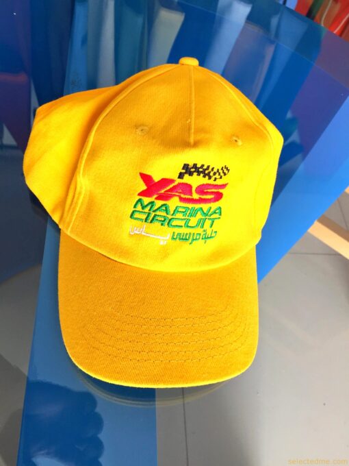 Caps with Embroidery yellow colour for cheaper price.