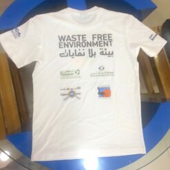 T-shirts back side with screen printing multi color in Dubai. Give away gifts