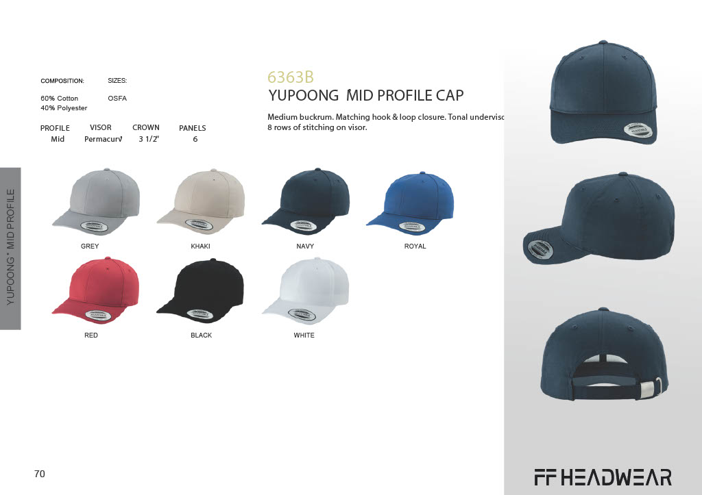 Baseball Caps 6363B, Yupoong Flexfit® Original - Image 8